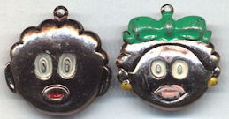#NE033 - Pair of Black Americana Pickaninny Met...