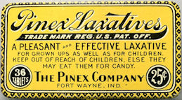 #CS004 - Group of 3 Pinex Laxative Tins