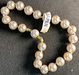 #BEADS1097 - Faux Pink Pearl Bracelet - Japan