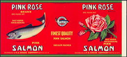 #ZLCA267 - Pink Rose Brand Salmon Can Label