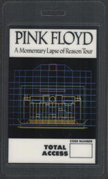 ##MUSICBP0580  - Pink Floyd 1987 Momentary Lapse of Reason Tour OTTO Laminated Total Access Backstage Pass