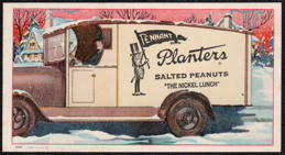 #UPaper234 - Pennant Planters Peanuts Ink Blotter - Great Image