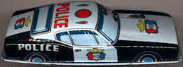 #TY103 - Tin Toy Friction Ford Mustang Police Car