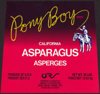 #ZLC277 - Pony Boy California Asparagus Crate Label