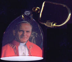 #CH319 - Group of 12 Well Made Pope John Paul II Keychains (Now St. John Paul the Great)