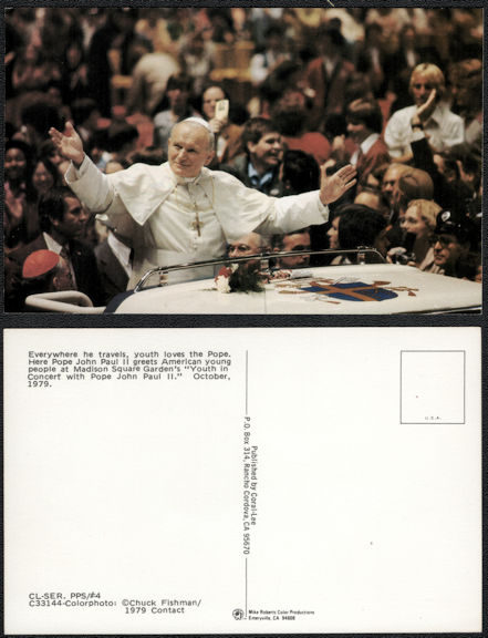 #PL419.08 - Pope John Paul II at Madison Square Gardens Postcard