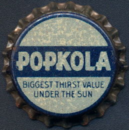 #BF179 - Rare POPKOLA Cork Lined Soda Bottle Cap