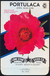 #CE027 - Brilliantly Colored Jewel Moss Rose Portulaca Lone Star 10¢ Seed Pack - As Low As 50¢ each