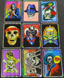 #TZCards317 - Set of 9 Scarce Prism Horror Vending Sticker/Cards