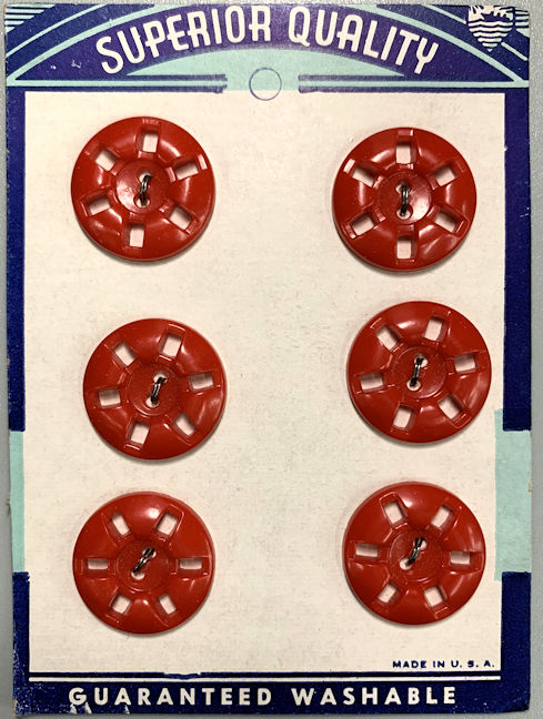 #CS545 - Card of Six World War II Era Buttons