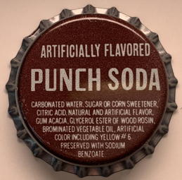 #BF360 - Group of 10 Punch Soda Plastic Lined Soda Caps
