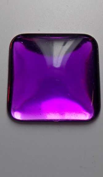 #BEADS0609 - Large 27mm Bright Purple Plastic Cabochon
