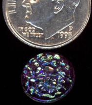 #BEADS0409 - Hobnail Surface Purple Glass Caboc...