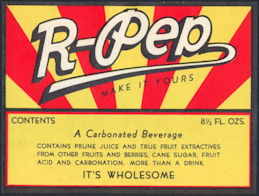 #ZLS193 - R-Pep Soda Bottle Label - As Low as 25¢ each