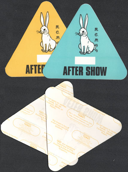 ##MUSICBP0649 - Pair of R.E.M. OTTO Cloth Backstage After Show Passes from the 1999 Up Tour