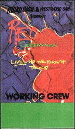 ##MUSICBP2225 - Group of 3 REO Speedwagon Cloth OTTO Working Crew Backstage Passes from the 1987 Live as We Know It Tour