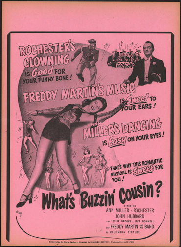 #CH326-10 - Rochester in "What's Buzzin' Cousin?" Movie Poster Broadside