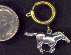 #BEADSC0255 - Race Horse Charm with Clasp - As Low As 25¢ each