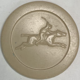 #MISCELLANEOUS387 -  Clay Poker Chip Featuring a Race Horse