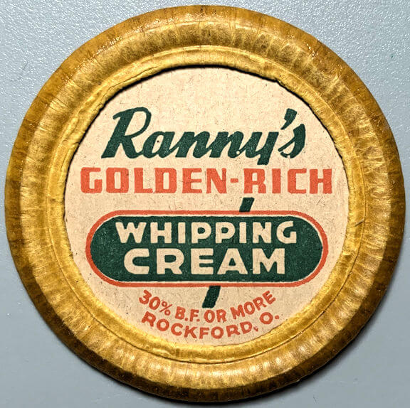 #DC272 - Ranny's Golden-Rich Whipping Cream Bottle Cap