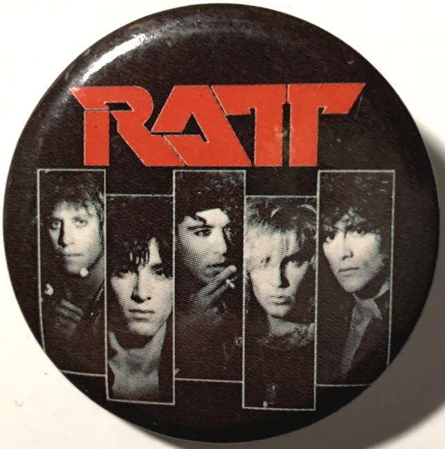 ##MUSICBG0177 - 1986 Ratt Pinback Button from "Button-Up" 