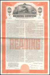 #ZZStock094 - Reading Company (Railroad) Mortgage Bond