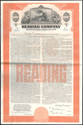 #ZZStock094 - Reading Company (Railroad) Mortga...