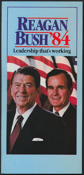 #PL338 - 1984 Reagan Bush Campaign Brochure - Leadership That's Working
