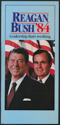 #PL338 - 1984 Reagan Bush Campaign Brochure - Leadership That's Working