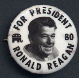#PL323 - Pictorial Ronald Reagan for President 80 Pin - As low as $1.50 each