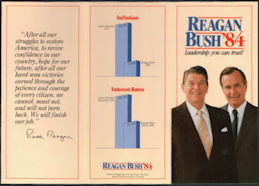 #PL356 - 1984 Reagan Bush Campaign Brochure - Leadership You Can Trust