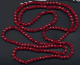 #BEADS0793 - Group of 200 5mm Translucent Red Colored Glass Cherry Brand Beads