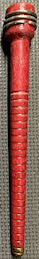 #MS325 - Group of 4 Red Wooden Pencil Spools with Brass Tips