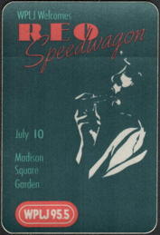 ##MUSICBP0166  - 1981 REO Speedwagon Radio Promo OTTO Commemorative Backstage Pass Madison Square Garden - WPLJ 95.5