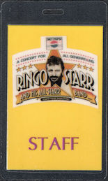 ##MUSICBP0232  - Ringo Starr (Beatles) Laminated OTTO Backstage pass from the A Concert for all Generations Tour