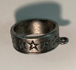 #BEADS1088 - Late 1960s Metal Ring Pendant or Charm