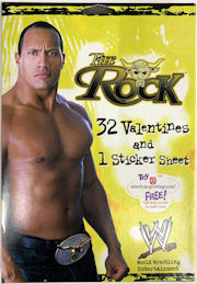 #HH225 - Full Box of The Rock (Dwayne Johnson) 32 Valentines with Sticker Sheet