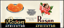 #ZLCA319 - Rosan California Apricots Can Label ...