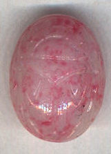 #BEADS0720 - Translucent Rose Quartz Scarab (Beetle) Cabochon - As low as 25¢ each