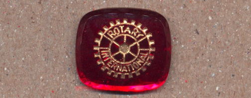 #BEADS0770 - Group of 3 Rotary International Glass Intaglios