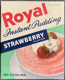 #CS609- Full Unopened Box of Royal Strawberry Instant Pudding