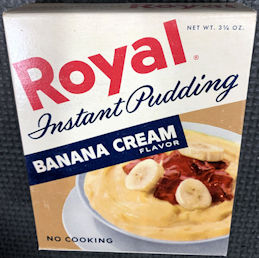 #CS601- Full Unopened Box of Royal Banana Cream Instant Pudding
