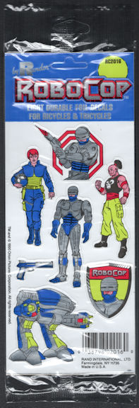 #CH356 - Group of 12 Orion Pictures Licensed RoboCop Foil Decals for Bikes & Trikes