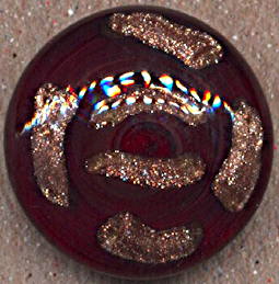 #BEADS0777 - Rare Large 22mm Ruby and Goldstone...