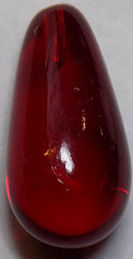 #BEADS0595 - 18mm Deep Ruby Glass Pendant/Drop ...