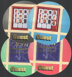 ##MUSICBP0748 - Group of 4 Different Rush OTTO Cloth Backstage Passes from the 1994 Counterparts Tour