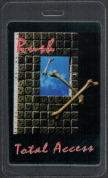 ##MUSICBP0229 - 1991 Rush OTTO Laminated Backstage Total Access Pass from the Roll the Bones Tour