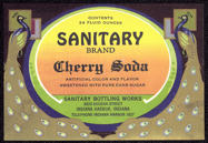 #ZLS126 - Sanitary Brand Cherry Soda Bottle Lab...