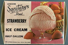 #DA130 - Group of 4 Warren Sanitary Strawberry Ice Cream Boxes