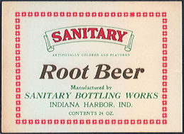 #ZL201 - Early Sanitary Root Beer Bottle Label ...